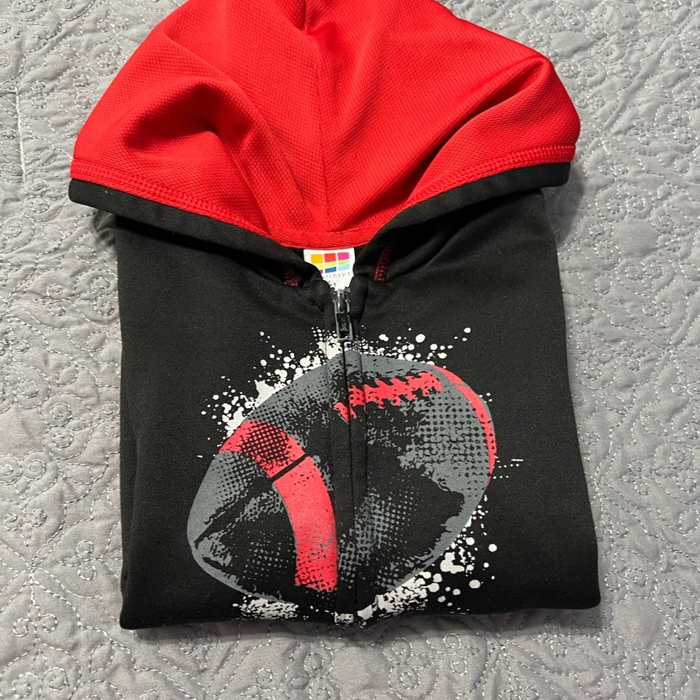 HealthTex Hoodie Black And Red Color Size 4T zipper